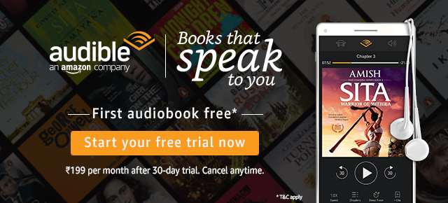 Audible audiobook free trial with book selection display